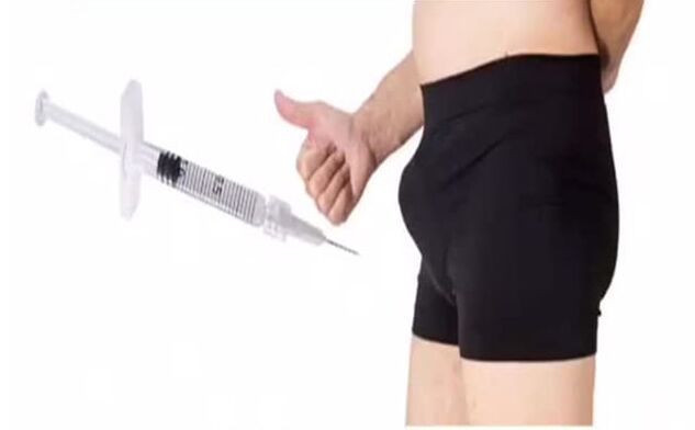 Injection in penis