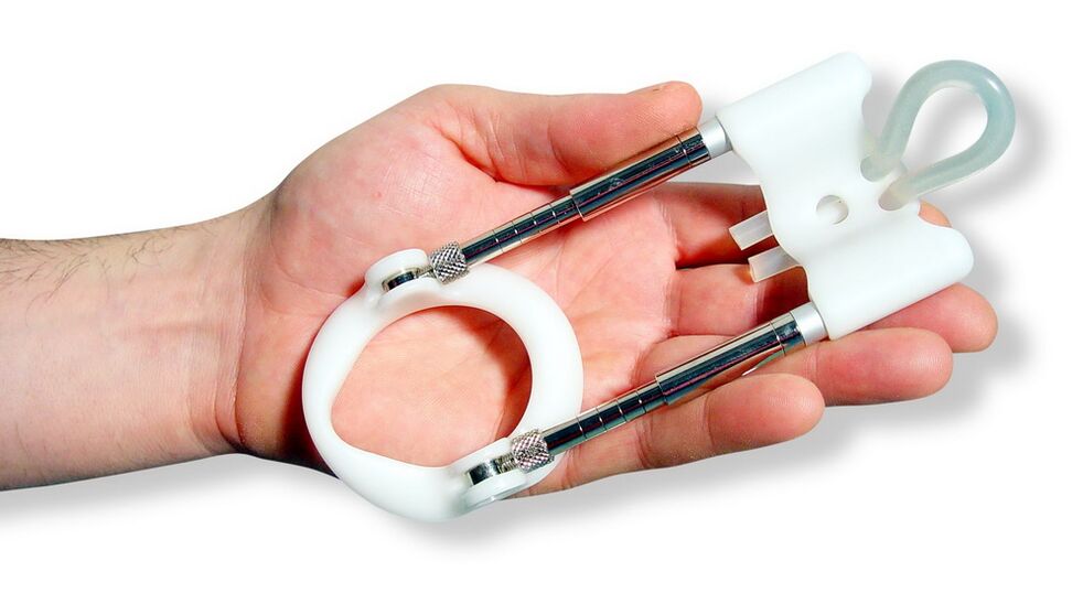 The extender is a device based on the principle of stretching the tissue of the penis