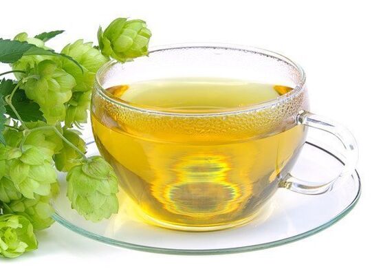 A decoction of hops for relaxation after exercises for penis enlargement